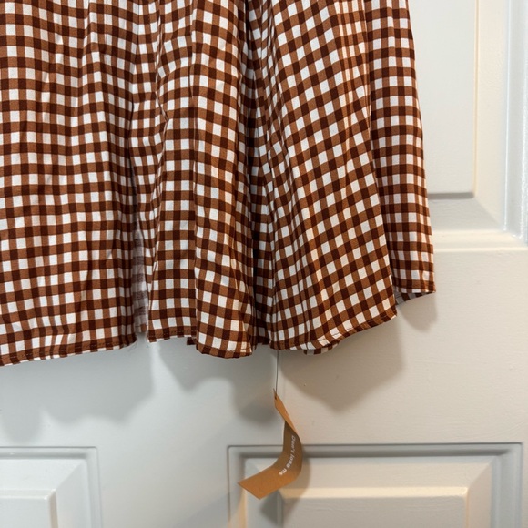 NWOT Reformation Hermosa Midi Skirt in Brown Gingham Size 6 $158 - Picture 4 of 10